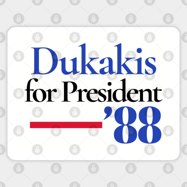 Michael Dukakis for President Campaign Button 1988 Sticker by Yesteeyear